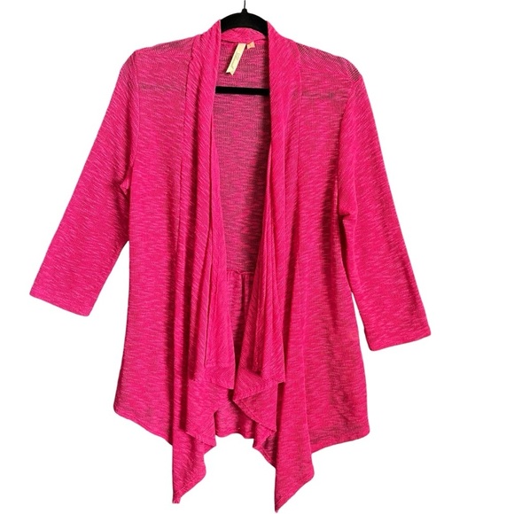 Chenault Sweaters - Chenault Open Front Shawl Collar Cardigan Women's Size Large